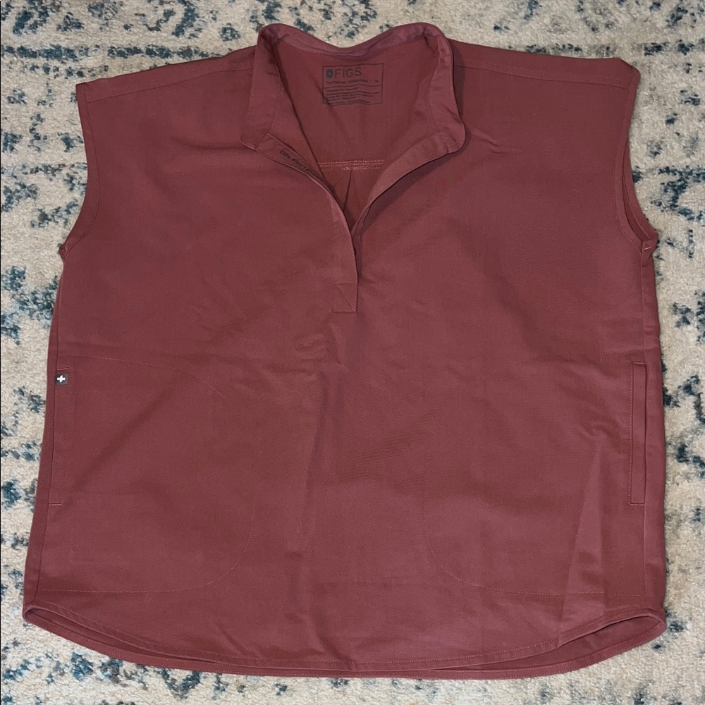 Figs Women's Rafaela Scrub Top Size M - MAUVE